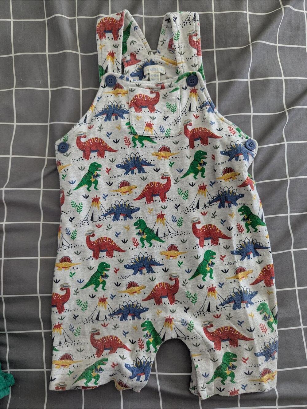 Jojo dinosaur romper short overalls dungarees